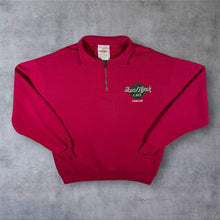 Load image into Gallery viewer, Vintage Hard Rock Cafe "Cancun" Embroidered Tourist Logo Red 1/4 Sweatshirt
