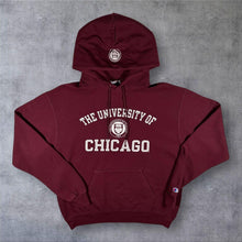 Load image into Gallery viewer, Champion University of Chicago Hoodie Mens M Burgundy College Sweatshirt
