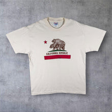 Load image into Gallery viewer, Vintage 90s California Republic Bear T Shirt Hanes Beefy-T USA Single Stitch L
