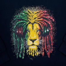 Load image into Gallery viewer, Gildan Rasta Reggae Lion Animal Graphic Long Sleeve Black T-Shirt
