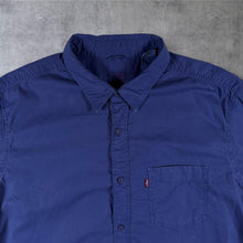 Load image into Gallery viewer, Levi's Red Tab Mens Shirt Blue Overdyed Short Sleeve Button Up Workwear Large
