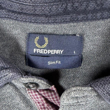 Load image into Gallery viewer, Fred Perry "Slim Fit" Mini Laurel Logo Grey Long Sleeve Polo Shirt

