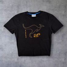 Load image into Gallery viewer, Early 00's Roo "Australia" Kangaroo Aboriginal Art Graphic Tourist Black Cotton T-Shirt
