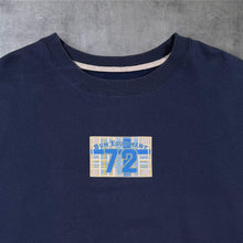 Load image into Gallery viewer, Vintage 90s BUM Equipment 72 Sweatshirt Navy Made in Canada Size 40 Boxy
