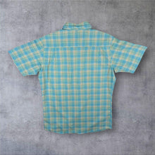 Load image into Gallery viewer, Carhartt Classic Blue Khaki White Check Short Sleeve Cotton Shirt
