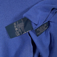 Load image into Gallery viewer, Early 00's Polo Ralph Lauren 100% Pima Cotton Blue V-Neck Knit Jumper
