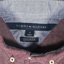 Load image into Gallery viewer, Tommy Hilfiger Mens Shirt M Burgundy Custom Fit Short Sleeve Double Pocket
