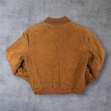 Load image into Gallery viewer, The Rockn Rev Corduroy Bomber Jacket Women's UK 14 Brown Tan Cord Zip
