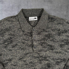 Load image into Gallery viewer, Vintage 90s Maremma Textured Grey Mix Polo Jumper Grandad Knit Retro XL
