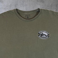 Load image into Gallery viewer, Anacortes "Washington" Orca Killer Whale Souvenir Graphic Khaki Brown T-Shirt

