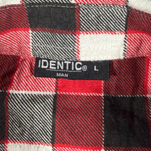 Load image into Gallery viewer, Vintage 90s Identic Mens Flannel Shirt L Red Black Check Grunge Lumberjack Plaid
