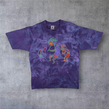 Load image into Gallery viewer, Vintage Native American Art Graphic Purple Tie Dye Single Stitch Cotton T-Shirt
