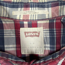 Load image into Gallery viewer, Levi's "Standard Fit" Red Blue White Check Long Sleeve Cotton Shirt
