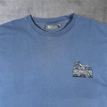 Load image into Gallery viewer, Early 00's Uber Moose "Old Scool" Faded Blue Graphic Cotton T-Shirt
