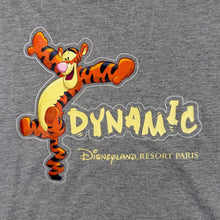 Load image into Gallery viewer, Early 00's Disneyland Paris Tigger "Dynamic" Tourist Graphic Grey Cotton T-Shirt
