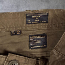 Load image into Gallery viewer, Superdry Military Style Cargo Pants Khaki Brown Trousers 30W 32L 30x32 Straight

