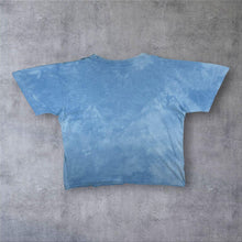 Load image into Gallery viewer, Vintage 90's Harlequin Tiger Animal Wildlife Graphic Blue Tie Dye T-Shirt
