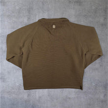 Load image into Gallery viewer, Animal Surfer Khaki Brown Ribbed Fleece 1/4 Zip Pullover Sweatshirt
