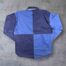 Load image into Gallery viewer, Crew Clothing Co XL Deck Shirt Blue Patchwork Sailing Nautical 100% Cotton
