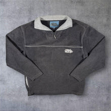 Load image into Gallery viewer, Early 00's Weird Fish Embroidered Mini Logo Grey Fleece 1/4 Zip Sweatshirt
