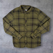 Load image into Gallery viewer, The North Face Mens L Green Plaid Check Shirt 100% Cotton Long Sleeve Gorpcore
