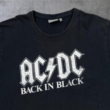 Load image into Gallery viewer, AC/DC "Back In Black" Logo Spellout Graphic Hard Rock Band T-Shirt
