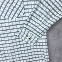 Load image into Gallery viewer, Vintage Mauro Lesandro White Grey Plaid Check Cotton Long Sleeve Flannel Shirt
