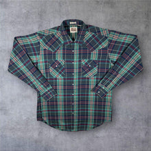 Load image into Gallery viewer, Vintage Ely Cattleman "Tall Man" Cowboy Western Check Long Sleeve Popper Shirt
