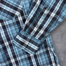 Load image into Gallery viewer, American Rag Western Style Plaid Check Popper Long Sleeve Cotton Shirt
