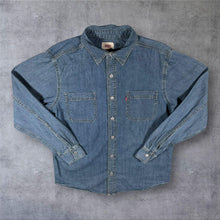 Load image into Gallery viewer, Levi's Classic Red Tab Long Sleeve Blue Cotton Denim Shirt
