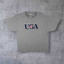 Load image into Gallery viewer, Vintage Delta Pro Weight Virginia Beach USA Flag T Shirt Grey Large Y2K
