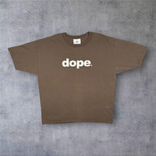 Load image into Gallery viewer, Vintage Dope Skateboards Classic Spellout Graphic Faded Brown Cotton T-Shirt
