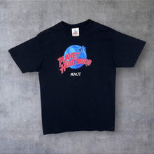 Load image into Gallery viewer, Vintage Planet Hollywood "Maui" Souvenir Logo Spellout Graphic Black T-Shirt
