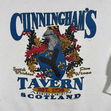 Load image into Gallery viewer, Vintage 1990 Cunningham’s Tavern Aberdeen Scotland Sweatshirt Jerzees USA Medium
