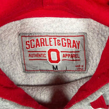 Load image into Gallery viewer, Ohio State Buckeyes Hoodie Mens M Grey Red Scarlet &amp; Gray OSU NCAA Sweatshirt
