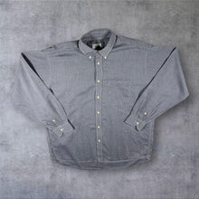 Load image into Gallery viewer, Vintage Lacoste Mini Pocket Logo Grey Cotton Long Sleeve Button-Down Shirt

