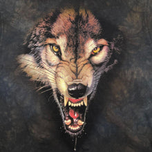 Load image into Gallery viewer, Vintage The Mountain Wolf Animal Wildlife Graphic Black Grey Brown Tie Dye Cotton T-Shirt
