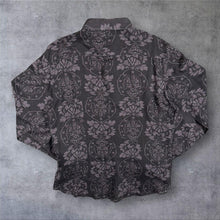 Load image into Gallery viewer, Vintage Y2K D&amp;G Dolce Gabbana Shirt 52 L XL Baroque Floral Grey Made Italy
