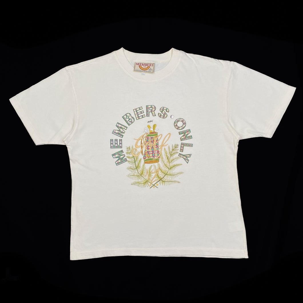 MEMBERS ONLY “Golf” Embroidered Spellout Graphic T-Shirt