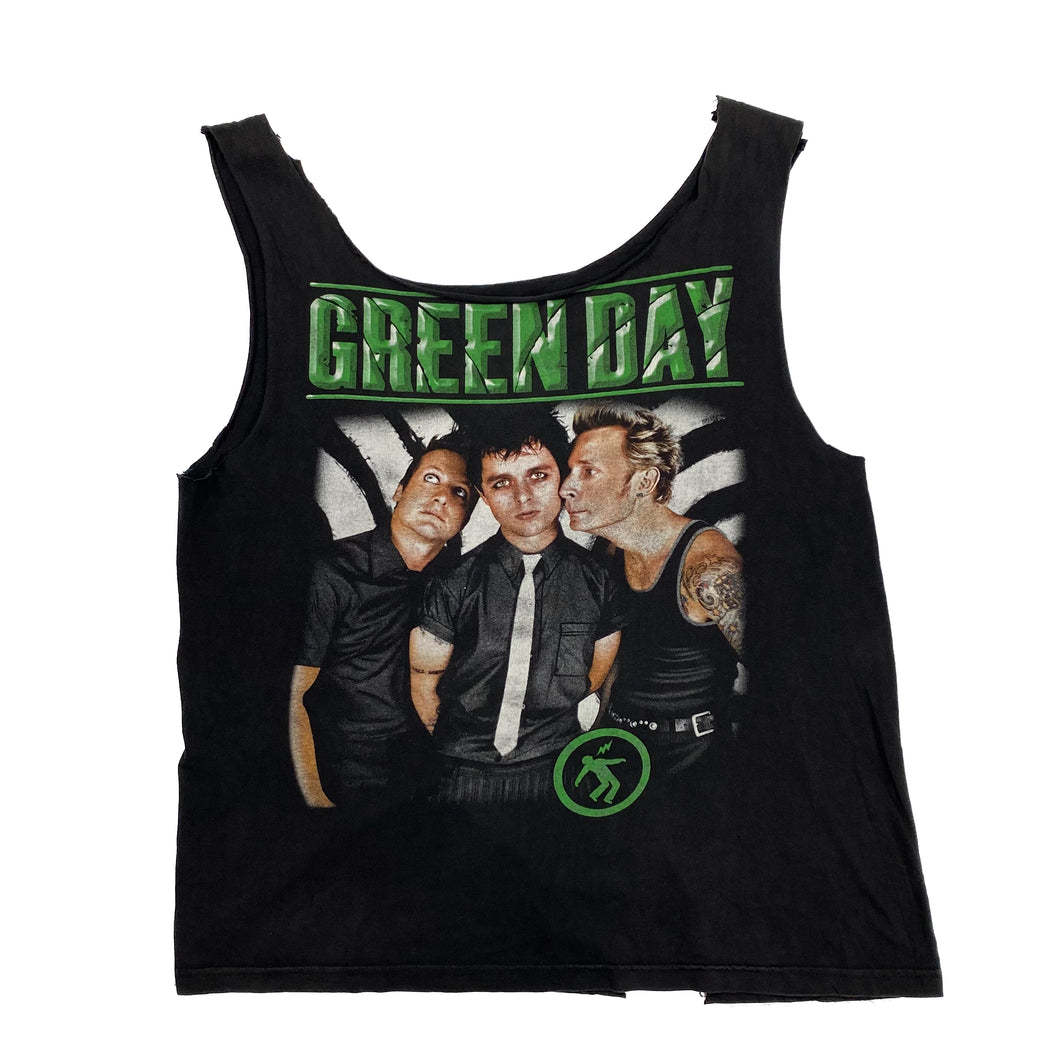 GREEN DAY Emo Pop Punk Band Reworked Cutoff Sleeveless Vest T-Shirt