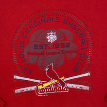 Load image into Gallery viewer, Majestic MLB ST. LOUIS CARDINALS Baseball Spellout Graphic Crewneck Sweatshirt
