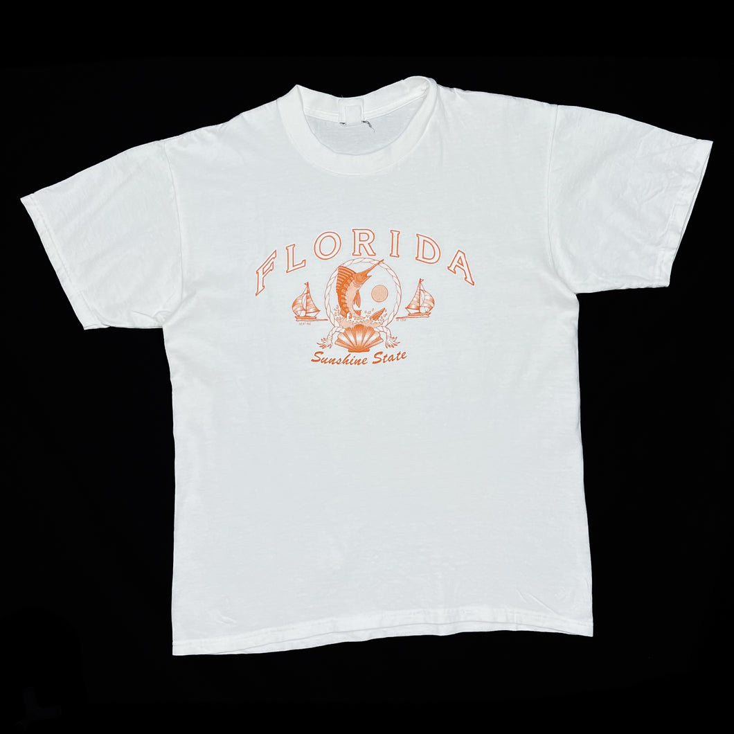 FLORIDA “Sunshine State” Nautical Souvenir Spellout Graphic T-Shirt