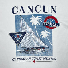 Load image into Gallery viewer, CANCUN “Caribbean Coast, Mexico” Nautical Souvenir Spellout Graphic T-Shirt
