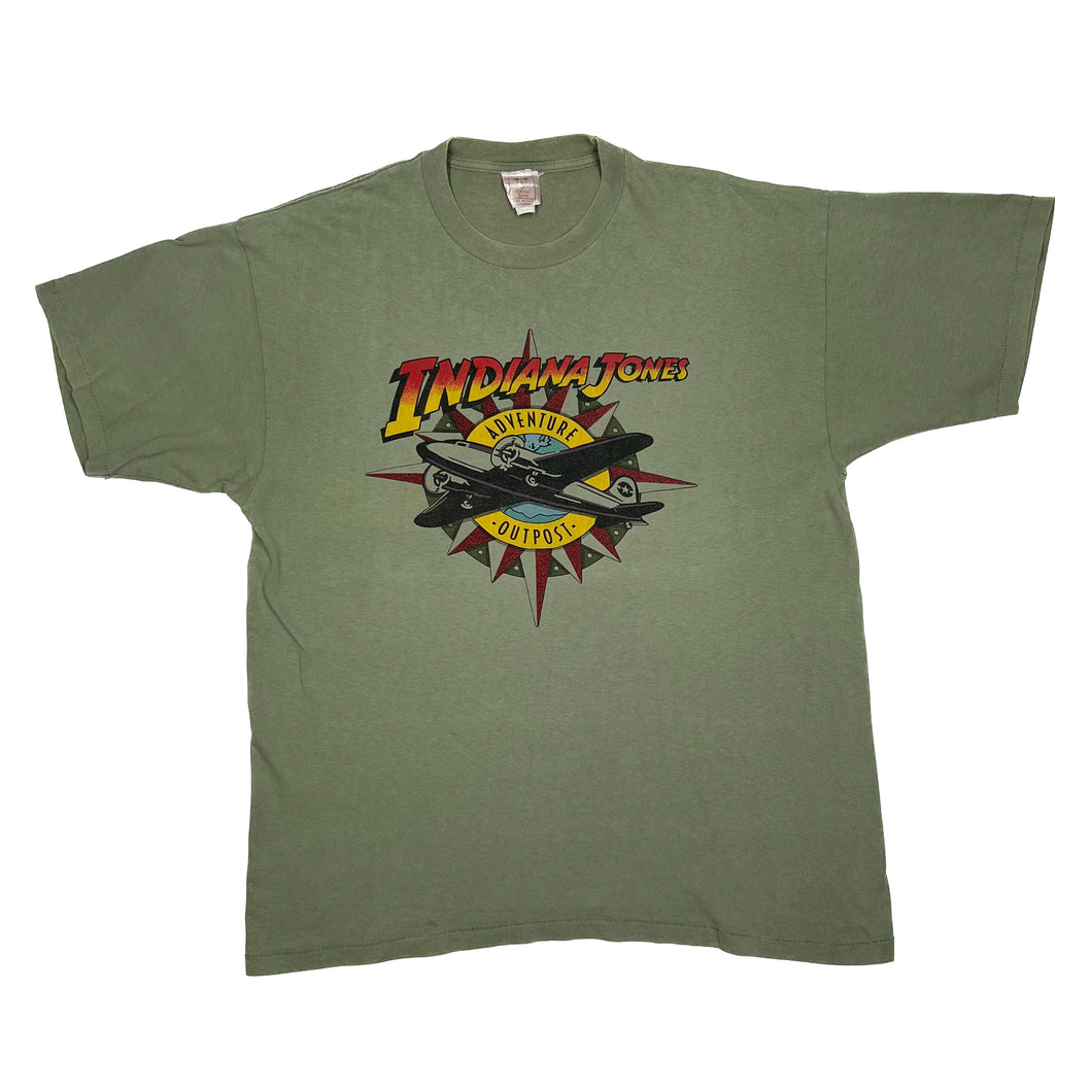 Vintage 90’s Disney Wear INDIANA JONES “Adventure Outpost” Souvenir Single Stitch T-Shirt