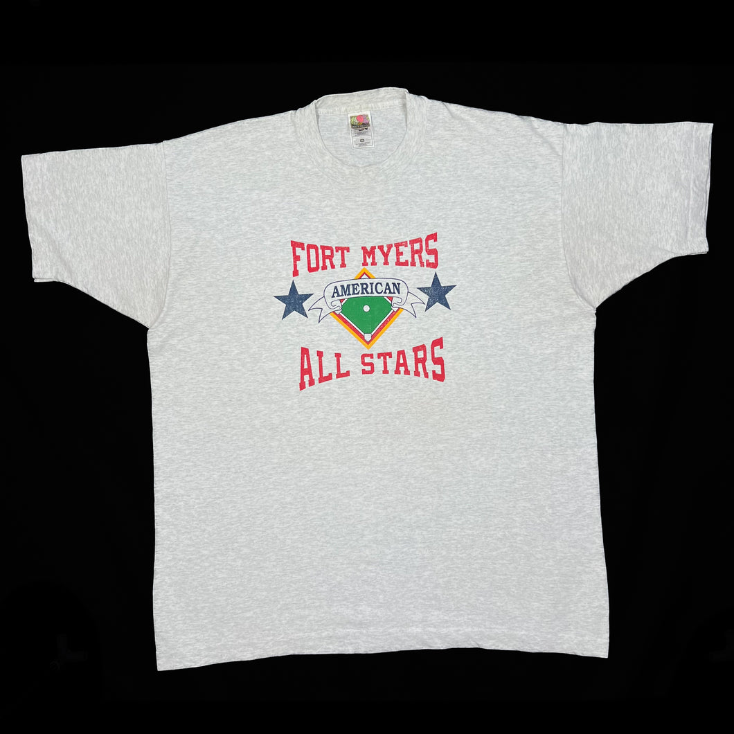 FORT MYERS AMERICAN ALL STARS Baseball Spellout Graphic Single Stitch T-Shirt