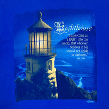 Load image into Gallery viewer, Delta LIGHTHOUSE Religious Quote John 12:46 Souvenir Spellout Graphic T-Shirt
