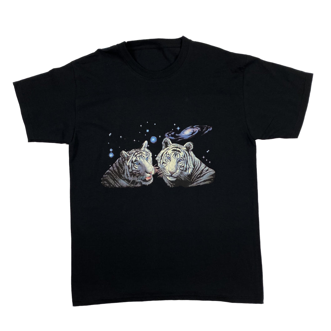 Siberian White Tiger Galaxy Universe Space Animal Nature Graphic T-Shirt