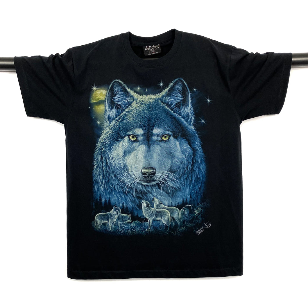 ROCK CHANG Gothic Wolf Pack Animal Nature Wildlife Graphic T-Shirt