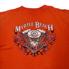 Load image into Gallery viewer, MYRTLE BEACH (2005) “Spring Rally” Biker Souvenir Spellout Graphic T-Shirt
