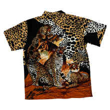 Load image into Gallery viewer, Vintage MARACAY Cheetah Big Cat Animal All-Over Print Open Collar Polyester Shirt
